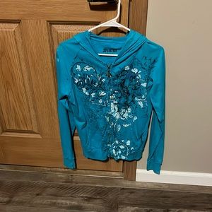 Teal Sinful hoodie. Size large!